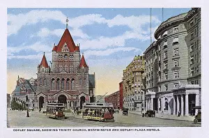 Tramlines: Copley Square, Boston, Massachusetts, USA