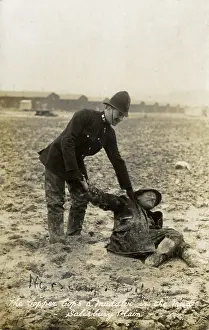 Cops: A Copper cops a Muddler in the mud - Salisbury Plain