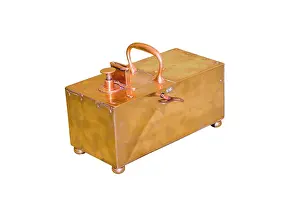 Receptacle: Copper honesty box with key