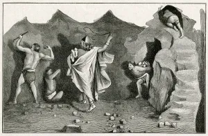 Phoenician: Copper mine with slaves at work