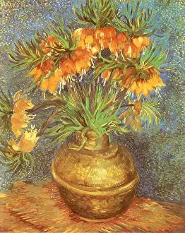 Gleaming: Copper Vase with Flowers, by Van Gogh