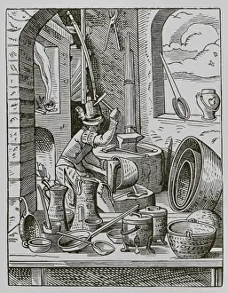 Lacroix: Coppersmith, 16th century. Engraving