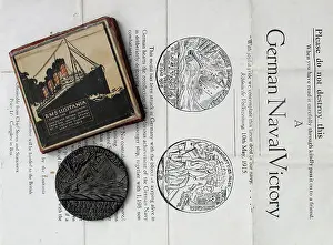 Explanatory: Copy of German original medallion - sinking of the Lusitania