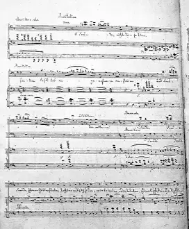 Copy of a score form the 9th Symphony by Ludwig van Beethove