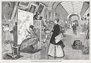 Reproduce: COPYISTS IN THE LOUVRE