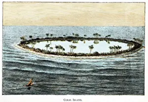 Generations: Coral reef surrounding a lagoon. Slow accumulation