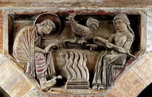 Denial: Corbel with St Peter's denial