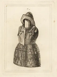 Arquebus: Corcelet and morion