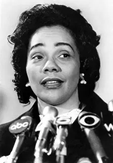 Coretta: Coretta Scott King, speaking at a press ?