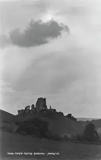 Corfe: Corfe Castle in the Evening
