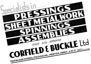 Pressings: Corfield And Buckle Pressings & Sheet Metalwork