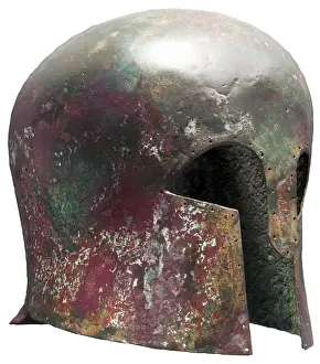 Hoplites: Corinthian helmet
