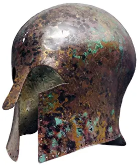 Hoplites: Corinthian helmet