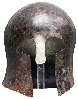 Hoplites: Corinthian helmet