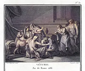Disloyal: Coriolanus begged by his mother to spare Rome