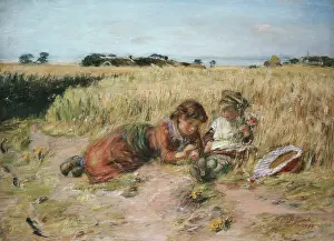 Lazing: Corn in the Ear ' two children in field