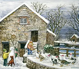 Whitaker: Corn Mill, Pembrokeshire ' Snow scene