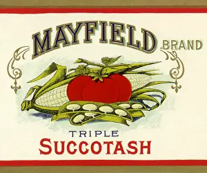 Peas: Corn, Tomato Label