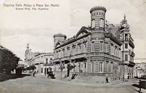 Calle: Corner building, Buenos Aires, Argentina, South America