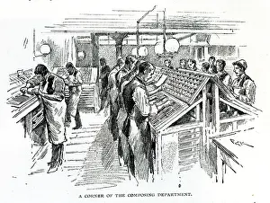Printer: A corner of the Composing Department