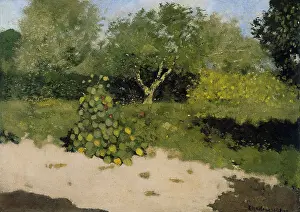 Impressionistic: Corner of a Garden with Nasturtiums