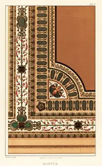 Mantua: Corner of a painted ceiling in the Ducal Palace