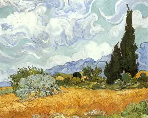 Swirling: Cornfield with Cypresses, by Van Gogh
