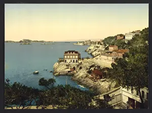 Corniche: Corniche Road, from the Roubion Restaurant, Marseilles, Fran