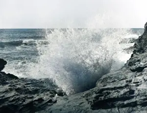 Ofcolourisedpic: CORNISH COASTLINE
