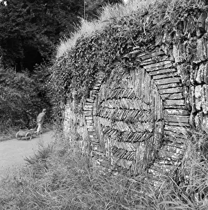 Slates: Cornish dry stone wall