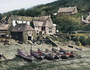 Oncolourisedpic: CORNISH FISHING VILLAGE