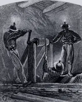 1869: A Cornish winze shaft, used for exploration, 1869