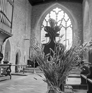 Propped: Cornsheaf In Church