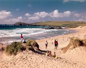 Surfer: Cornwall, England - Constantine Bay near Padstow
