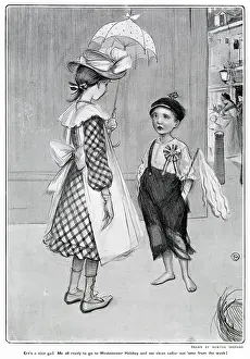 Feb23: Coronation 1902 - children prepare to join crowds