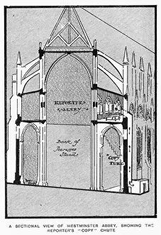 Chute: Coronation 1902 -sectional view of Westminster Abbey