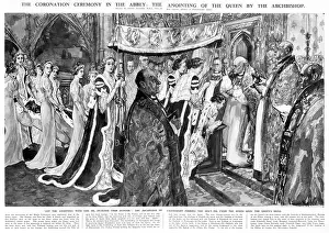 Winnington: Coronation 1937, anointing of Queen by Archbishop
