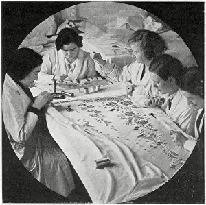 Dominions: Coronation 1937 Preparing the Queen's robe