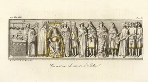Roberti: Coronation of an ancient Italian king by the archbishop