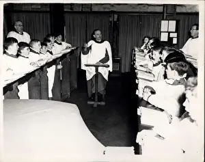 Mckie: Coronation choir practice at Westminster Abbey, London