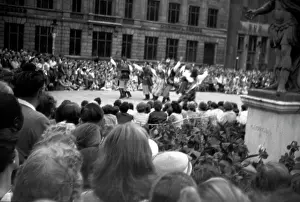 Terence Gallacher: Coronation. Folk dancing, evening Golden Sq