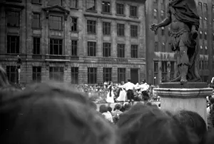 Terence Gallacher: Coronation. Folk dancing, evening Golden Sq