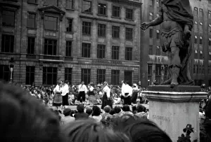 Terence Gallacher: Coronation. Folk dancing, evening Golden Sq