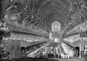 Watercolor: Coronation of George IV of England, 1821