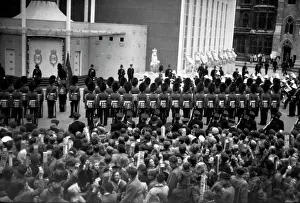 Terence Gallacher: Coronation. Guard of Honour outside Abbey