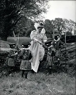 Yeomen: Coronation pageant rehearsal, Meadle, Buckinghamshire