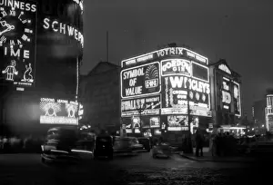 Terence Gallacher: Coronation. Piccadilly Circus at Night