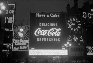 Terence Gallacher: Coronation. Piccadilly Circus at Night
