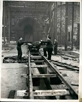 Facilitate: Coronation preparations outside Westminster Abbey, London
