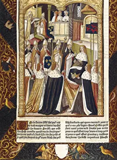 Chroniques: Coronation of Ramhilde, duchess of Baviera, circa